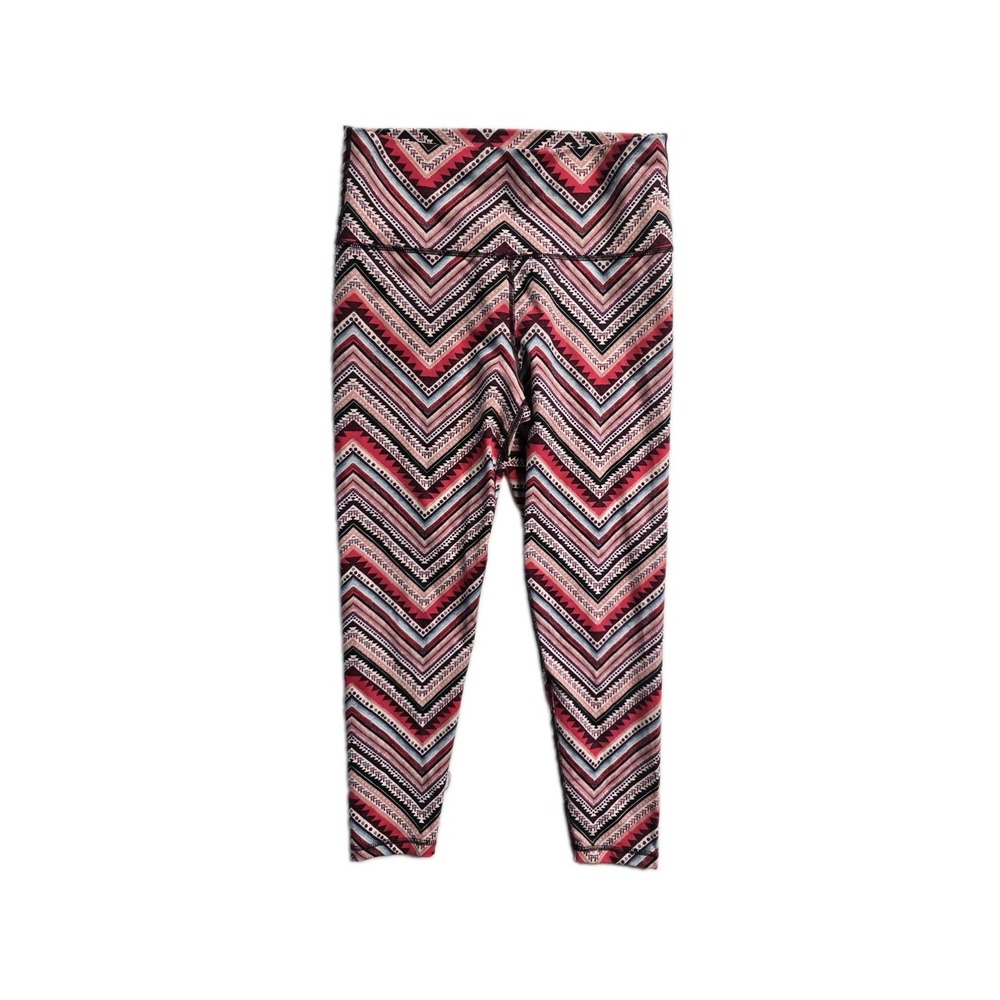 Aerie L Chill Play Move Colorful Geometric Print High Waisted Leggings